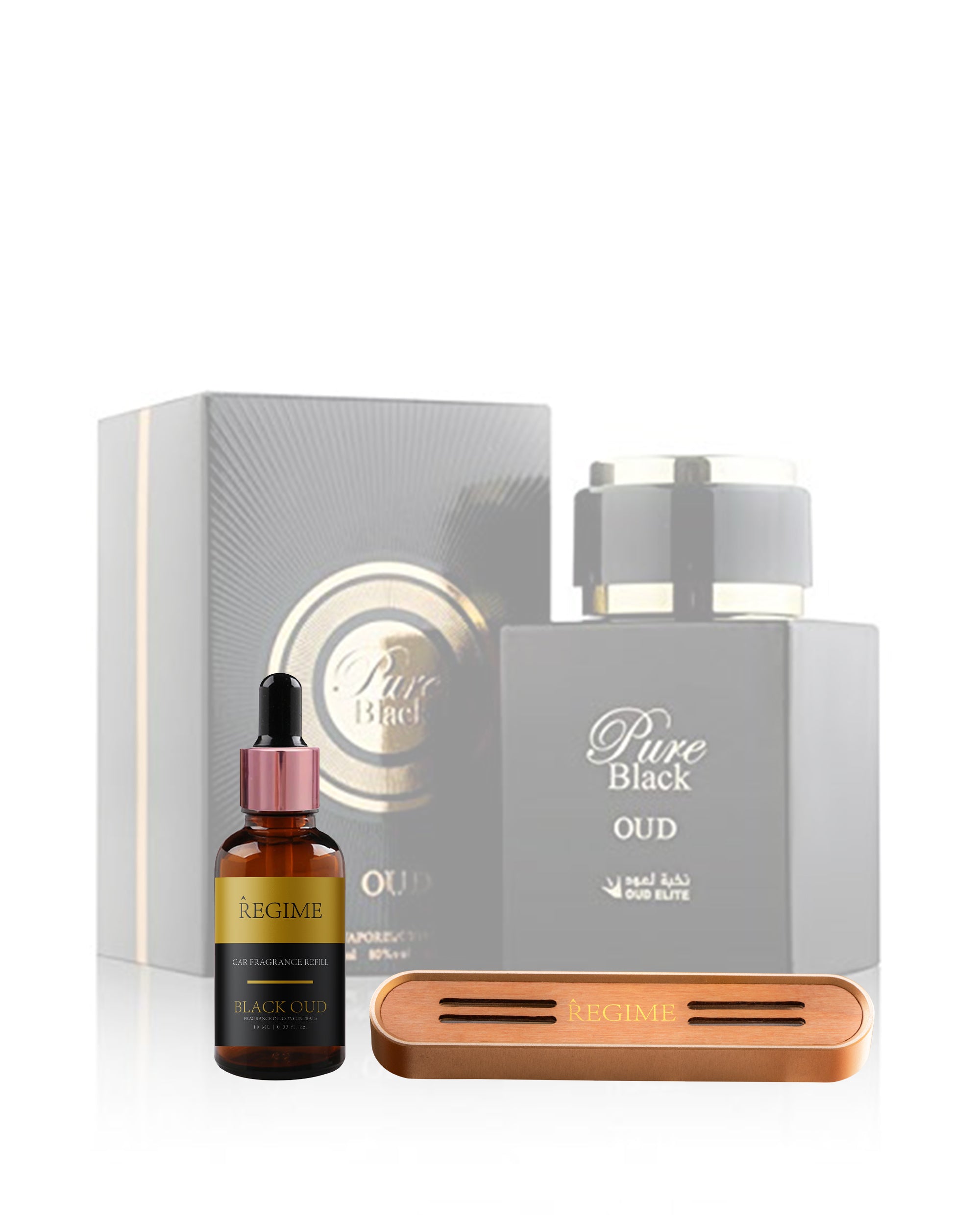 Black Oud Car Fragrance Vent Clip - Rose Gold