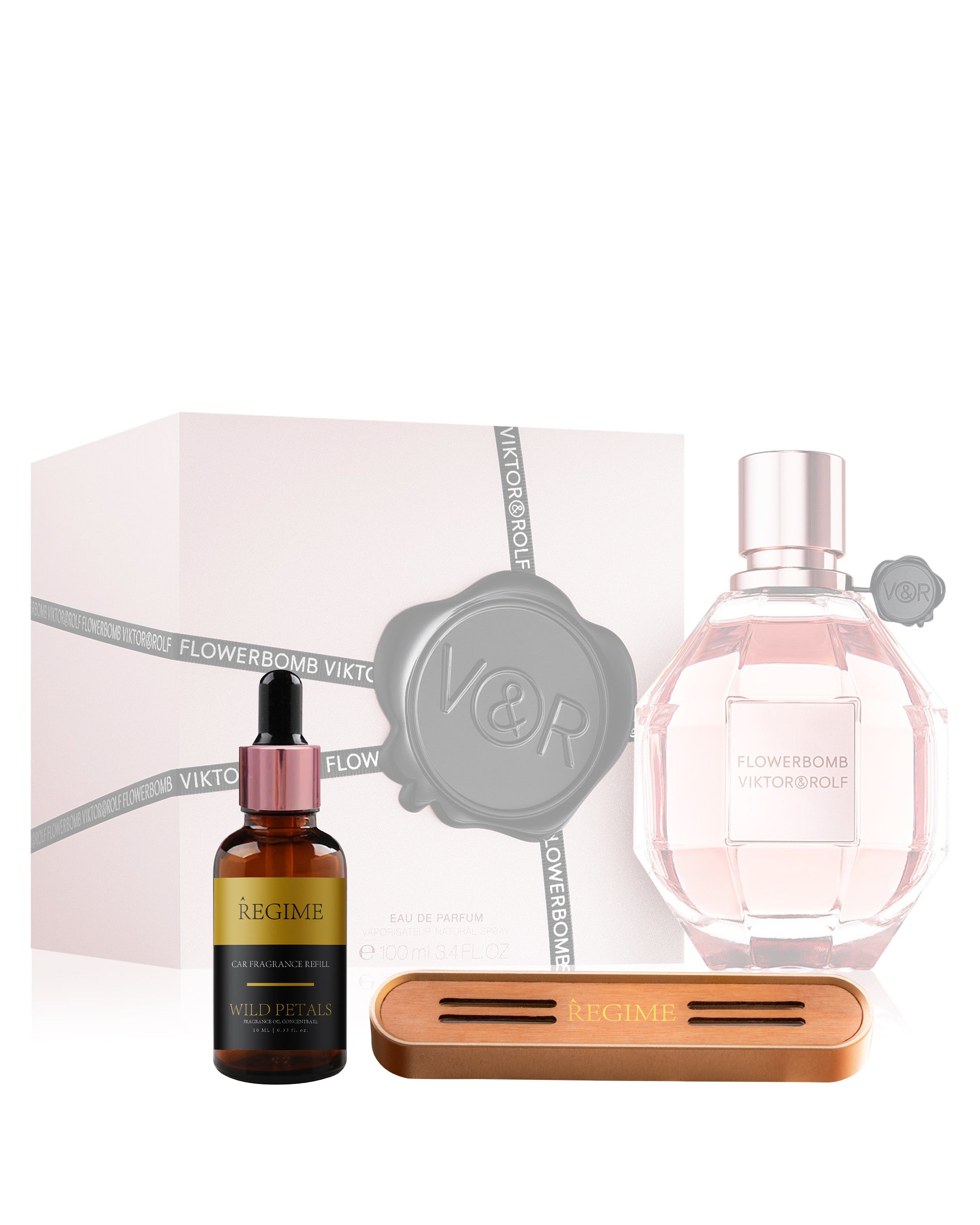 Wild Petals Car Fragrance Vent Clip - Rose Gold